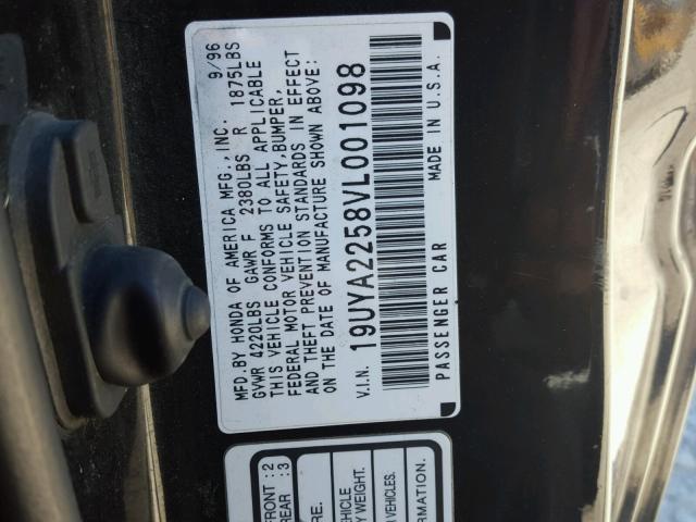 19UYA2258VL001098 - 1997 ACURA 3.0CL Սև լուսանկար 10