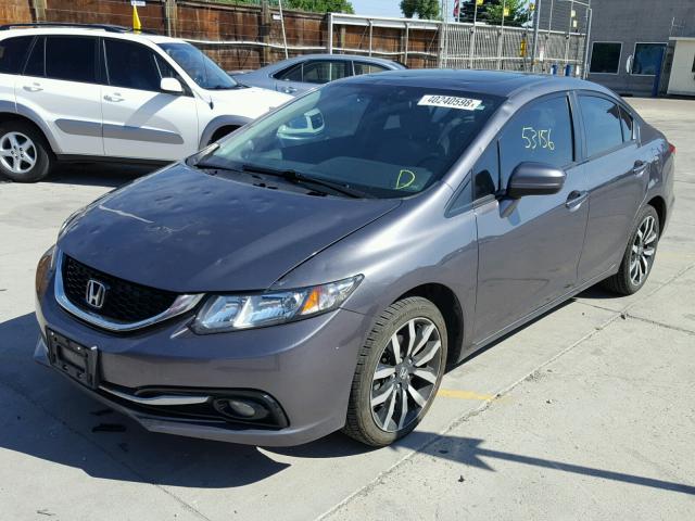 19XFB2F97EE043755 - 2014 HONDA CIVIC EXL 灰色 照片 2