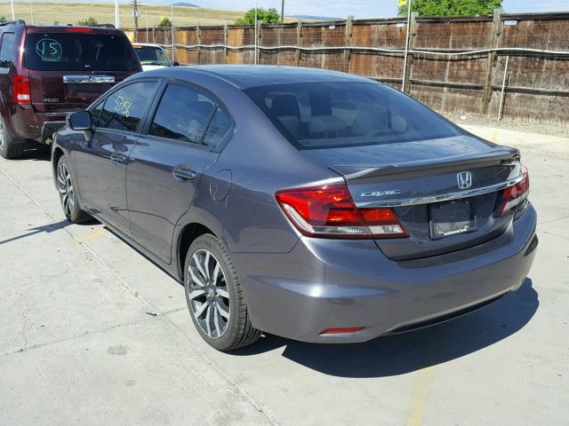 19XFB2F97EE043755 - 2014 HONDA CIVIC EXL 灰色 照片 3