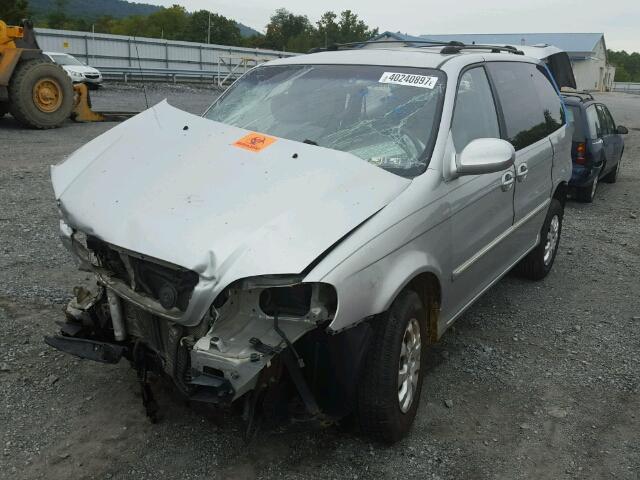 KNDUP132956720160 - 2005 KIA SEDONA EX GRAY photo 2