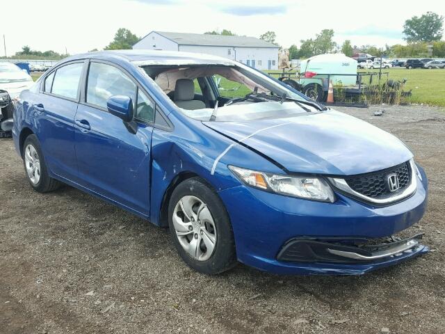 2HGFB2F50EH558714 - 2014 HONDA CIVIC LX BLUE photo 1