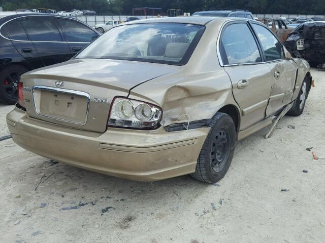 KMHWF25S94A066962 - 2004 HYUNDAI SONATA GL GOLD photo 4