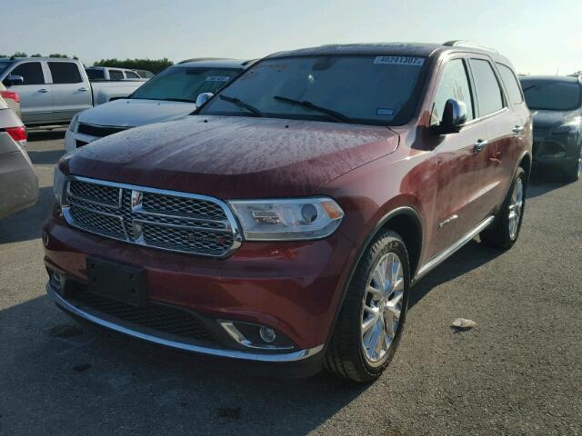 1C4SDJET6EC438579 - 2014 DODGE DURANGO CI RED photo 2