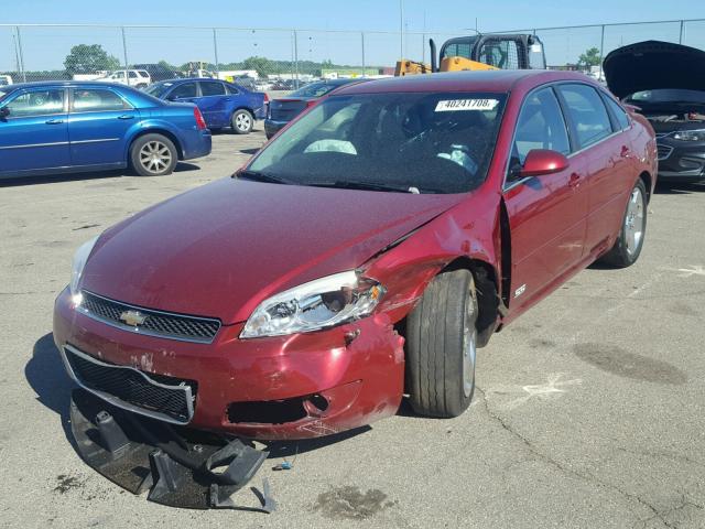 2G1WD58C489193869 - 2008 CHEVROLET IMPALA SUP RED photo 2