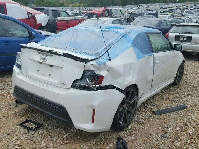 JTKJF5C7XFJ004254 - 2015 TOYOTA SCION TC WHITE photo 4