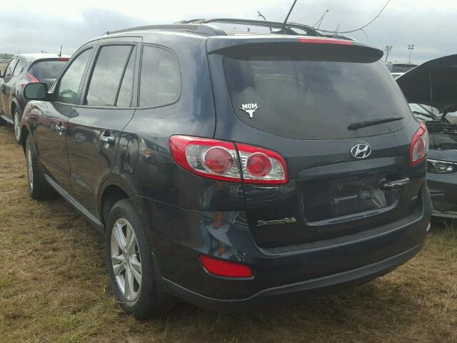 5XYZK4AG0CG149463 - 2012 HYUNDAI SANTA FE BLACK photo 3