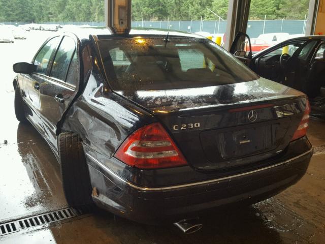 WDBRF52H96F730807 - 2006 MERCEDES-BENZ C GENERATI BLUE photo 3