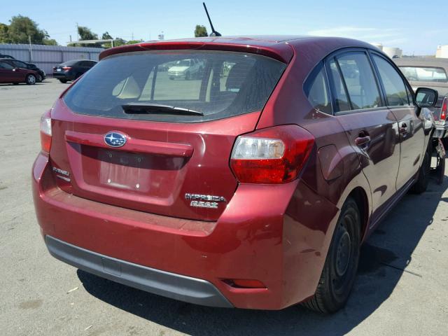 JF1GPAA60D2832151 - 2013 SUBARU IMPREZA BA RED photo 4