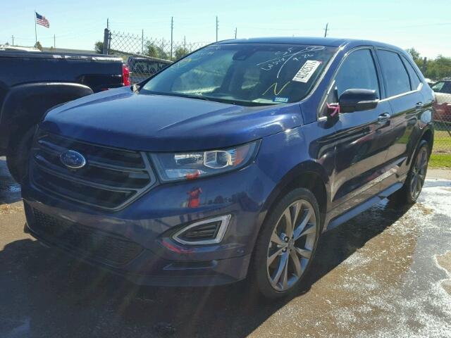 2FMPK4AP7GBB17574 - 2016 FORD EDGE Синій фото 2