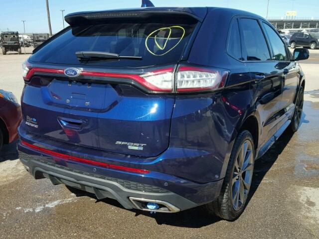 2FMPK4AP7GBB17574 - 2016 FORD EDGE BLUE photo 4