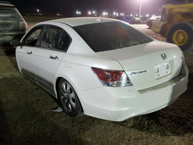 5KBCP3F81AB015523 - 2010 HONDA ACCORD EXL WHITE photo 3