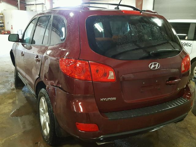 5NMSH13E17H027247 - 2007 HYUNDAI SANTA FE S MAROON photo 3