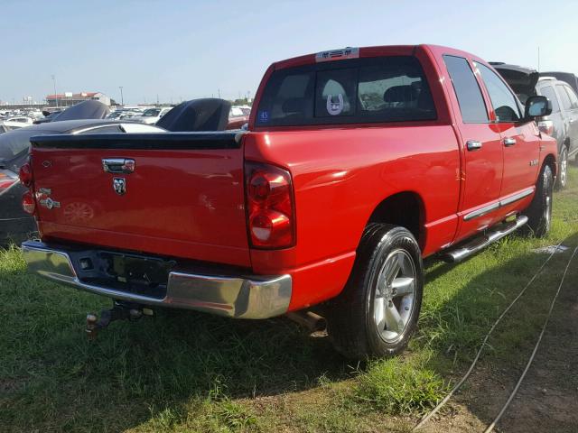 1D7HA18258S606511 - 2008 DODGE RAM 1500 S RED photo 4