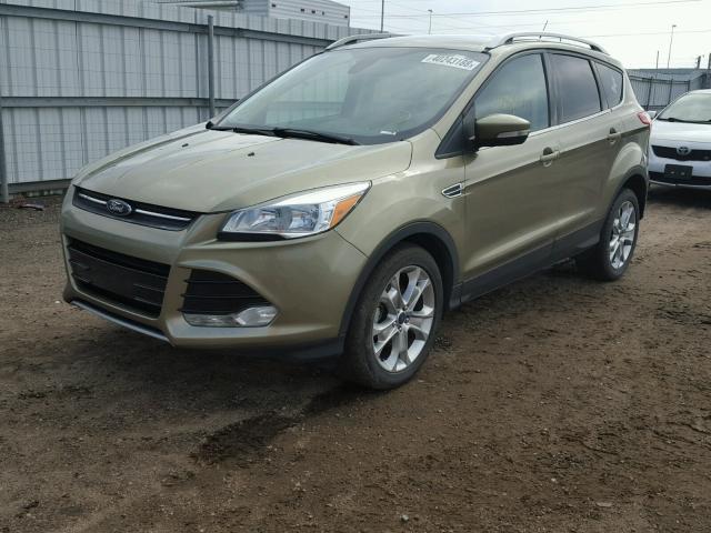 1FMCU0JX5EUB49609 - 2014 FORD ESCAPE TIT GREEN photo 2