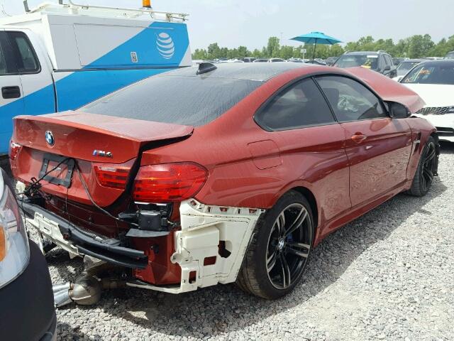 WBS3R9C5XFK331852 - 2015 BMW M4 ORANGE photo 4