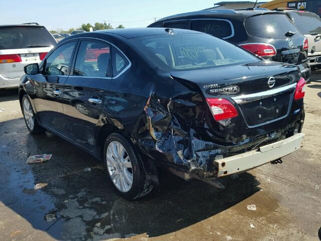 3N1AB7APXDL697689 - 2013 NISSAN SENTRA S BLACK photo 3