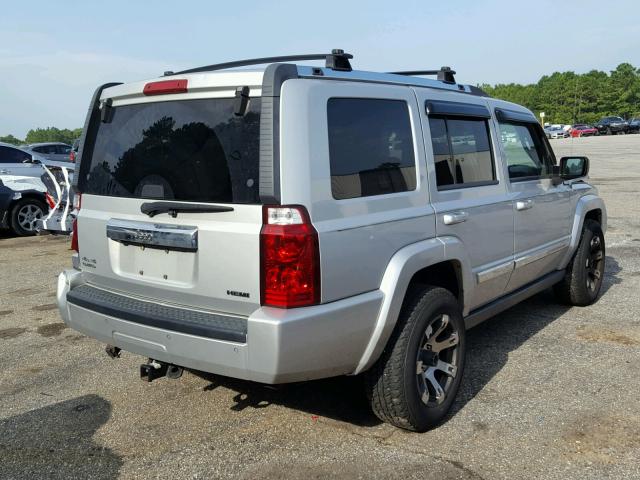 1J8HG58268C134614 - 2008 JEEP COMMANDER SILVER photo 4