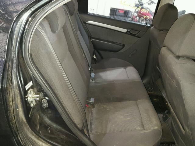 KL1TD56E09B614279 - 2009 CHEVROLET AVEO LS BLACK photo 6