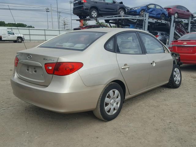 KMHDU46D37U086779 - 2007 HYUNDAI ELANTRA GL GOLD photo 4