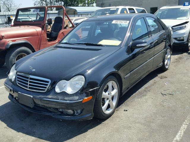 WDBRF52H96A873575 - 2006 MERCEDES-BENZ C GENERATI BLACK photo 2