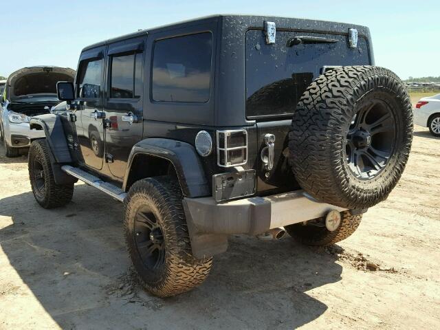 1C4BJWEG1CL226369 - 2012 JEEP WRANGLER U BLACK photo 3