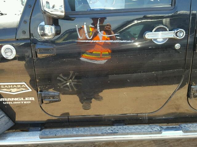 1C4BJWEG1CL226369 - 2012 JEEP WRANGLER U BLACK photo 9