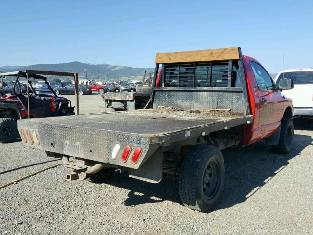 3D3KU26D83G761630 - 2003 DODGE RAM 2500 S RED photo 4