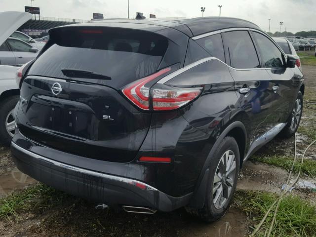 5N1AZ2MG0FN241500 - 2015 NISSAN MURANO BLACK photo 4