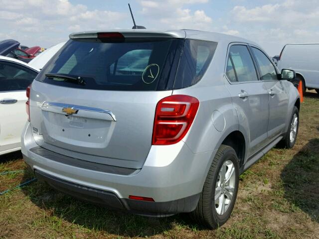 2GNALBEK3H1541410 - 2017 CHEVROLET EQUINOX LS SILVER photo 4