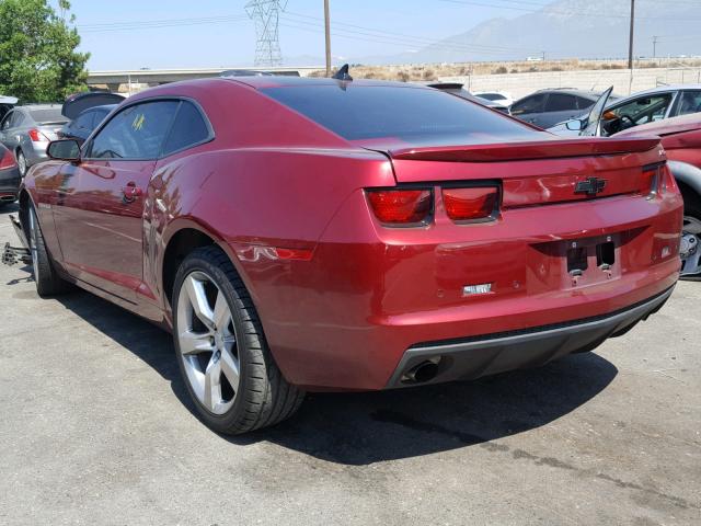 2G1FC1ED5B9100146 - 2011 CHEVROLET CAMARO LT MAROON photo 3