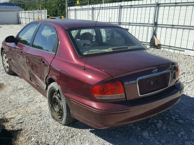 KMHWF25H63A860949 - 2003 HYUNDAI SONATA GL BLACK photo 3