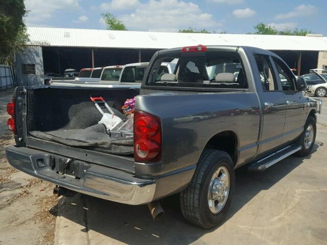 3D7KR28A08G180293 - 2008 DODGE RAM 2500 GRAY photo 4