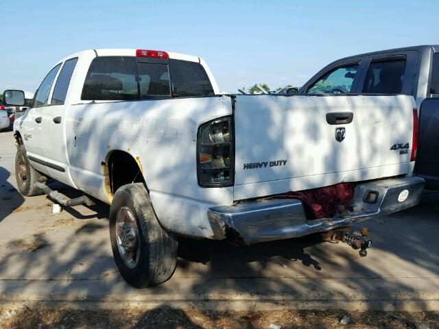 3D7KS28C06G121697 - 2006 DODGE RAM 2500 WHITE photo 3