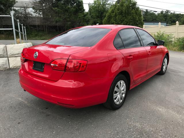 3VW2K7AJ5DM383260 - 2013 VOLKSWAGEN JETTA BASE Կարմիր լուսանկար 4
