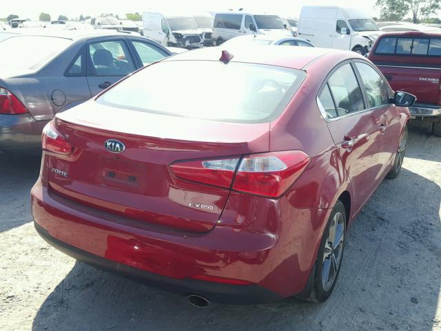 KNAFZ4A86G5577802 - 2016 KIA FORTE RED photo 4