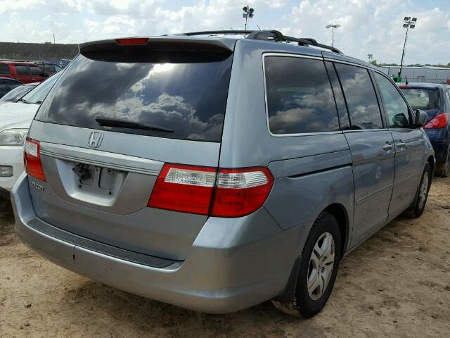 5FNRL38747B022113 - 2007 HONDA ODYSSEY BLUE photo 4