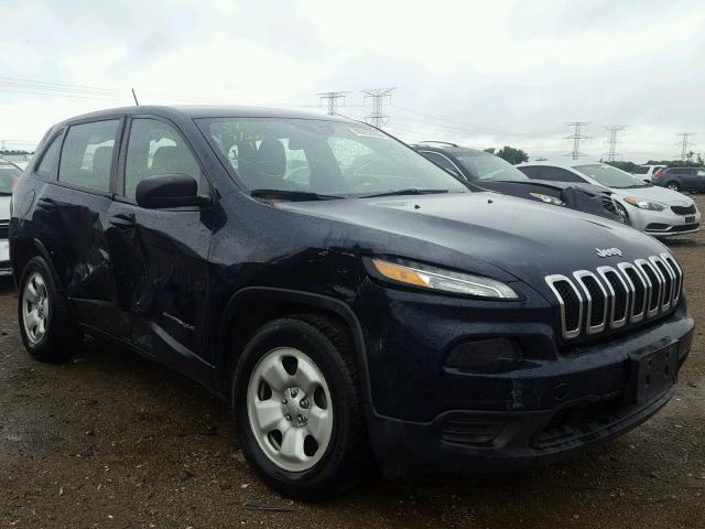 1C4PJMAB5EW224954 - 2014 JEEP CHEROKEE S BLUE photo 1