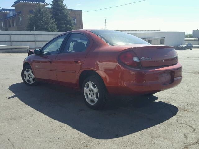 1P3ES46C61D158457 - 2001 PLYMOUTH NEON BASE 红色 照片 3