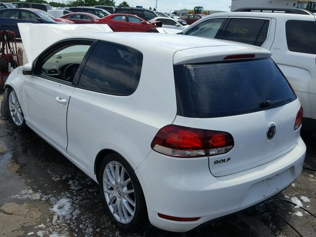 WVWAA7AJ2AW222040 - 2010 VOLKSWAGEN GOLF WHITE photo 3