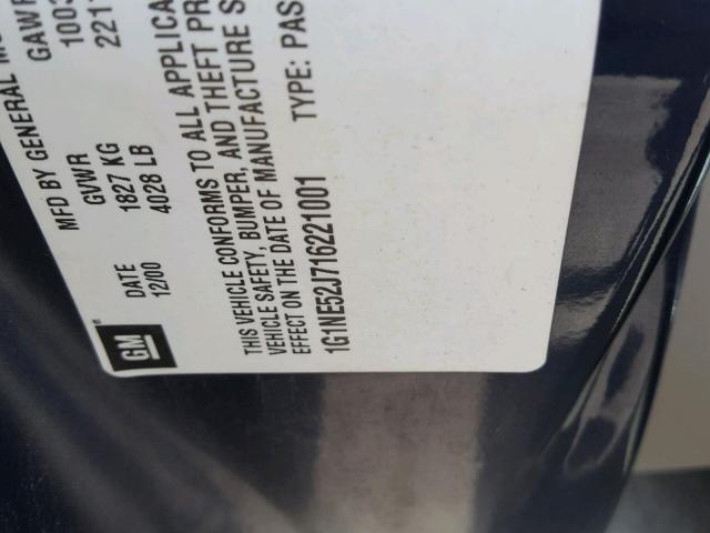 1G1NE52J716221001 - 2001 CHEVROLET MALIBU LS 蓝色 照片 10