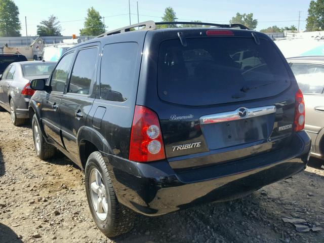 4F2YZ94125KM03635 - 2005 MAZDA TRIBUTE S BLACK photo 3