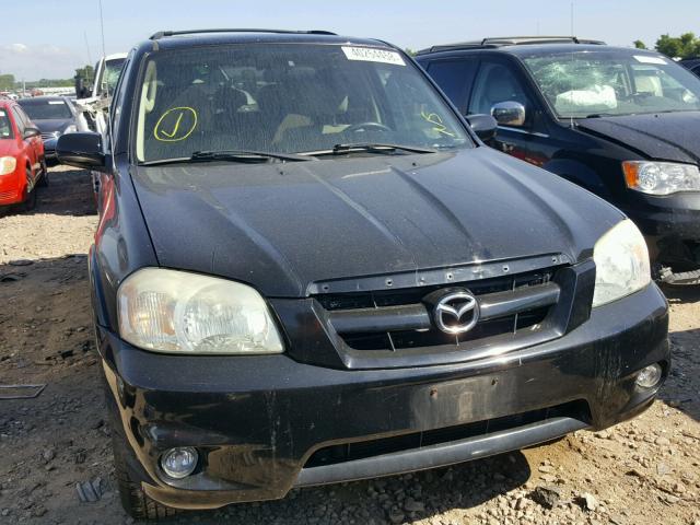 4F2YZ94125KM03635 - 2005 MAZDA TRIBUTE S BLACK photo 9