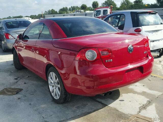 WVWBA71F38V053324 - 2008 VOLKSWAGEN EOS TURBO RED photo 3