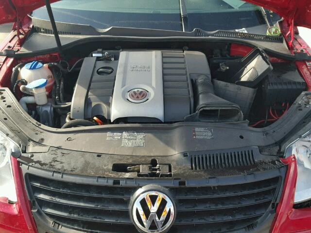 WVWBA71F38V053324 - 2008 VOLKSWAGEN EOS TURBO RED photo 7