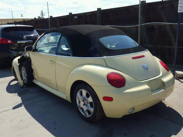 3VWCK21Y63M315696 - 2003 VOLKSWAGEN NEW BEETLE 黄色 照片 3
