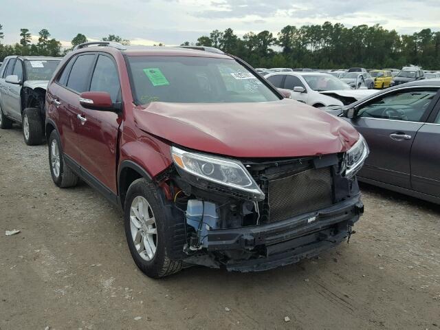 5XYKT3A69EG438831 - 2014 KIA SORENTO LX RED photo 1