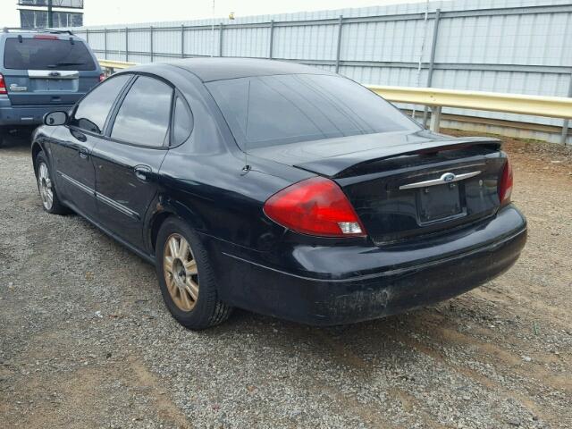 1FAHP56S33A109125 - 2003 FORD TAURUS SEL BLACK photo 3