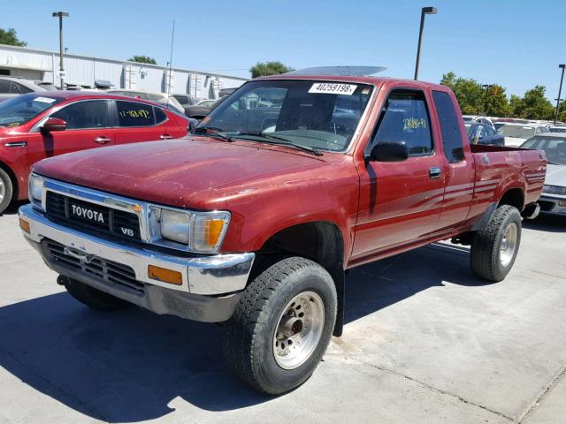 JT4VN13D1M5062088 - 1991 TOYOTA PICKUP 1/2 RED photo 2