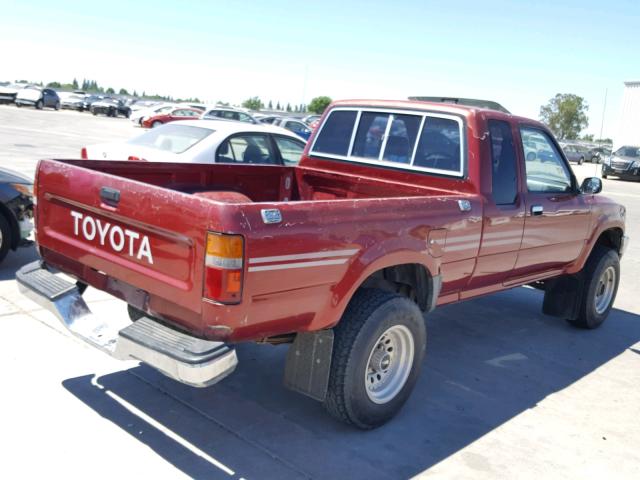 JT4VN13D1M5062088 - 1991 TOYOTA PICKUP 1/2 RED photo 4