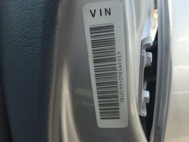 4S6DM58W0Y4410185 - 2000 HONDA PASSPORT E SILVER photo 10